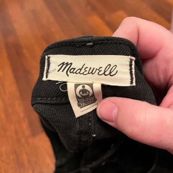 Madewell Cali Demi Boot Jeans in Black Wash Size 29 - Picture 8 of 8